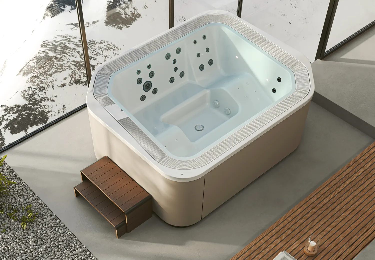 Fedezd fel a luxus wellness élményt otthonodban a Novellini masszázsmedencével